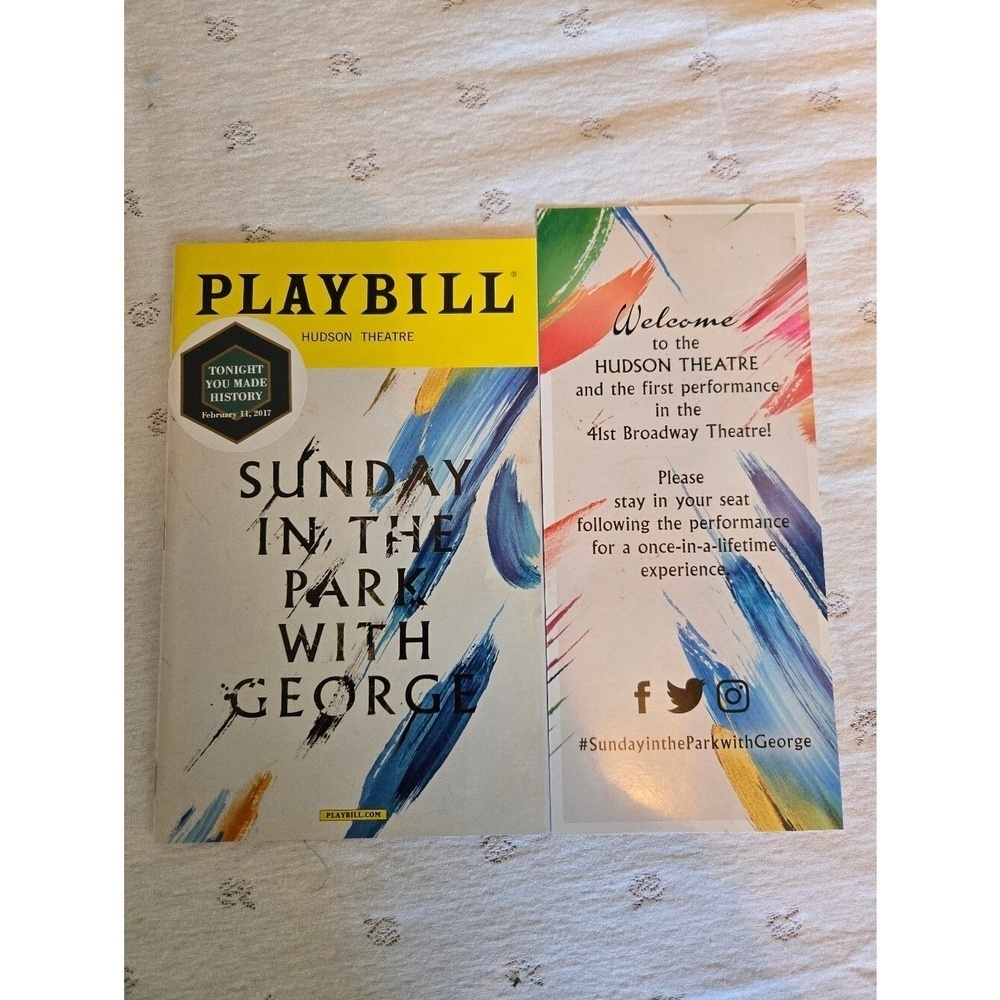 Playbill: Sunday in the Park with George First Preview 2/11/2017